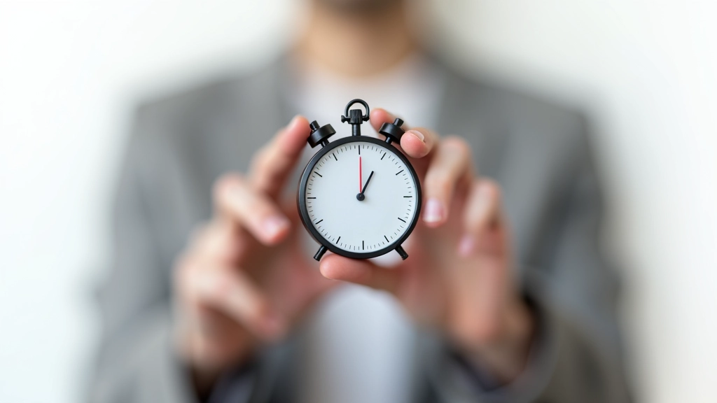 Stopwatch toont twee minuten, symboliserend het minimale begin